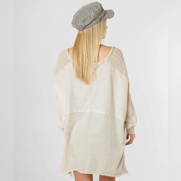 Free People My Girl Pullover Beige Ecru Size Medium - Picture 2 of 11